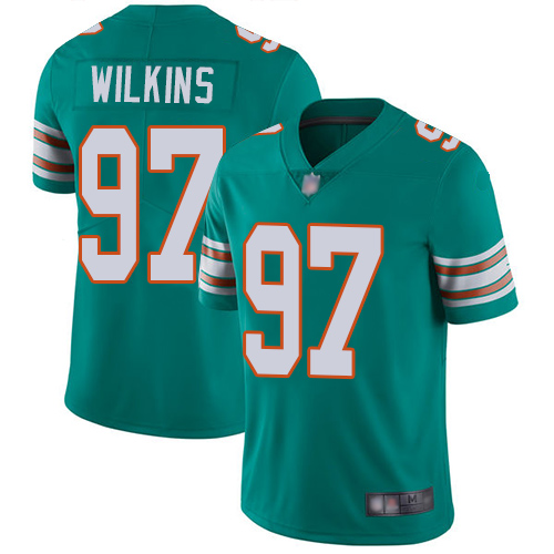 Nike Miami Dolphins #97 Christian Wilkins Aqua Green Alternate Youth Stitched NFL Vapor Untouchable Limited Jersey